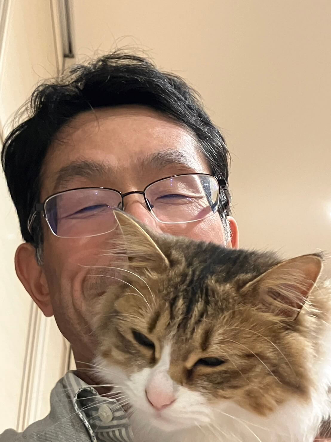 愛猫「くるみちゃん」とのツーショット