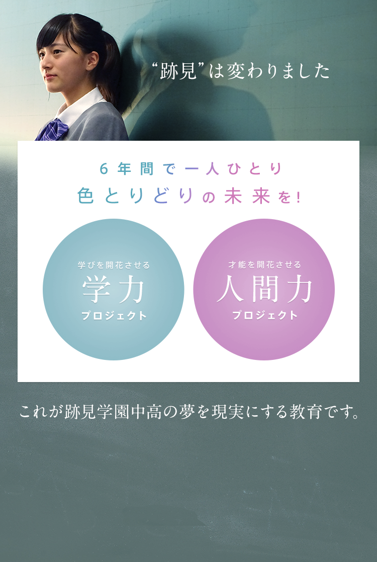 ”跡見”は変わりました 6年間で一人ひとり 色とりどりの未来を！